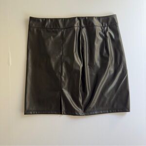 SHEIN Black Faux Leather Pencil Skirt